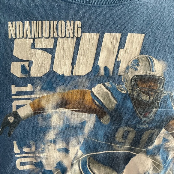 Vintage Detroit Lions Ndamakong Suh graphic shirt Size Medium (M1) - Picture 3 of 10